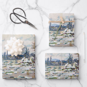 Der Eisbruch von Claude Monet Geschenkpapier Set