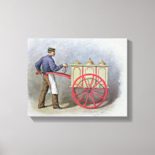 Der Eiscreme-Verkäufer, 1895 Leinwanddruck