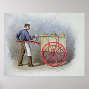 Der Eiscreme-Verkäufer, 1895 Poster