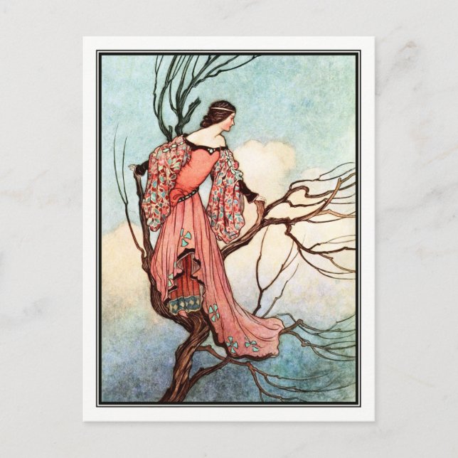 Der Eiserne Stove von Warwick Goble Postkarte (Vorderseite)