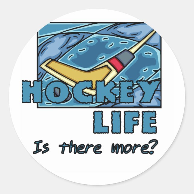 Der Eishockey ist da mehr Hemden Runder Aufkleber (Vorderseite)