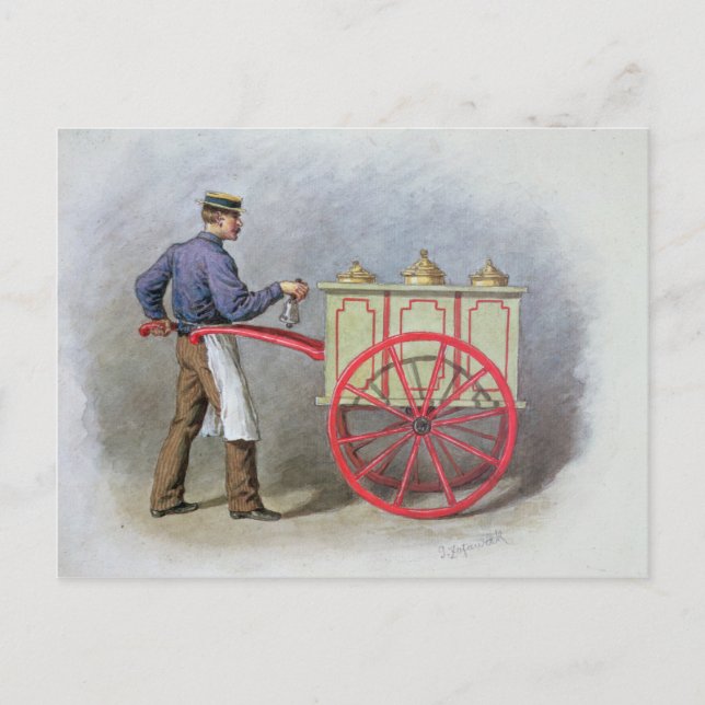 Der Eisverkäufer, 1895 Postkarte (Vorderseite)