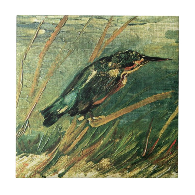 Der Eisvogel durch Vincent van Gogh Fliese (Vorderseite)