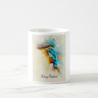 Der Eisvogel in einer schönen Aquarellfarbe Kaffeetasse