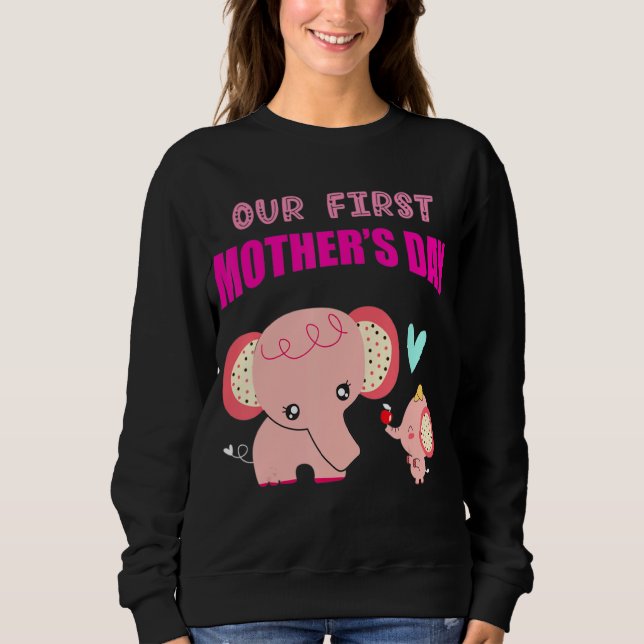 Der Elefant des ersten Muttertages Sweatshirt (Vorderseite)
