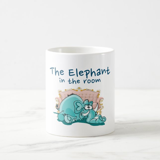 Der Elefant im Cartoon Kaffeetasse (Mittel)
