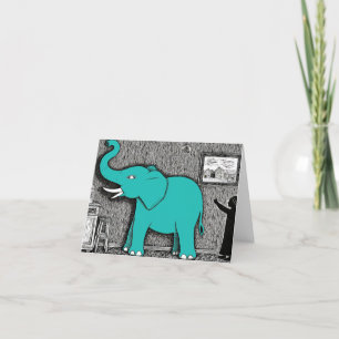 Der Elefant im Zimmer Dankeskarte