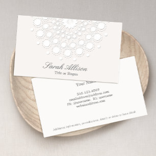 Der elegante Kosmetologe White Salon und Wellness- Visitenkarte