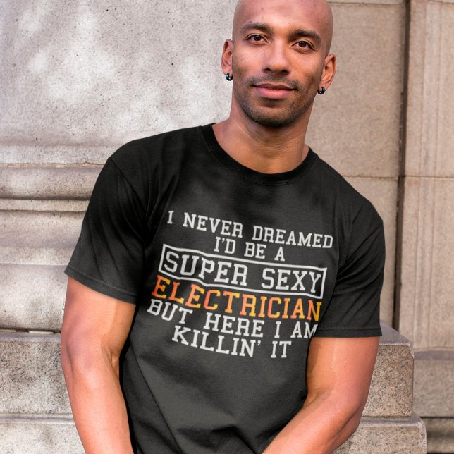 Der Elektriker träumte nie von sonniger Elektrizit T-Shirt (Von Creator hochgeladen)