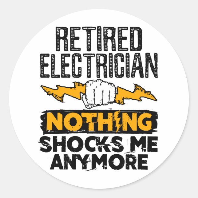 Der Elektromüde schockiert mich noch mehr Runder Aufkleber (Vorderseite)