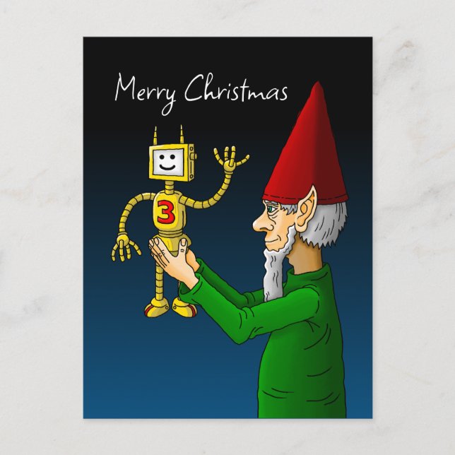 Der Elfen Toy Robot Postkarte (Vorderseite)
