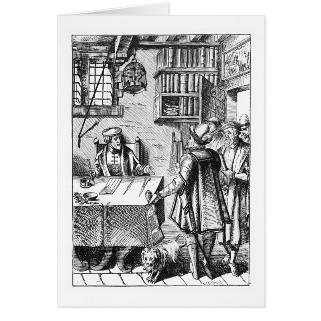 Der Empfänger von Steuern, nach einem Holzschnitt (Vorne)