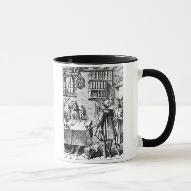 Der Empfänger von Steuern, nach einem Holzschnitt Tasse (Rechts)