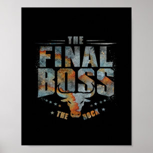 Der Endboss Vintage Rockmusik Endboss Gamer Poster