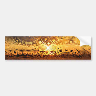 Der endlose Sonnenuntergang über unseren goldenen Autoaufkleber