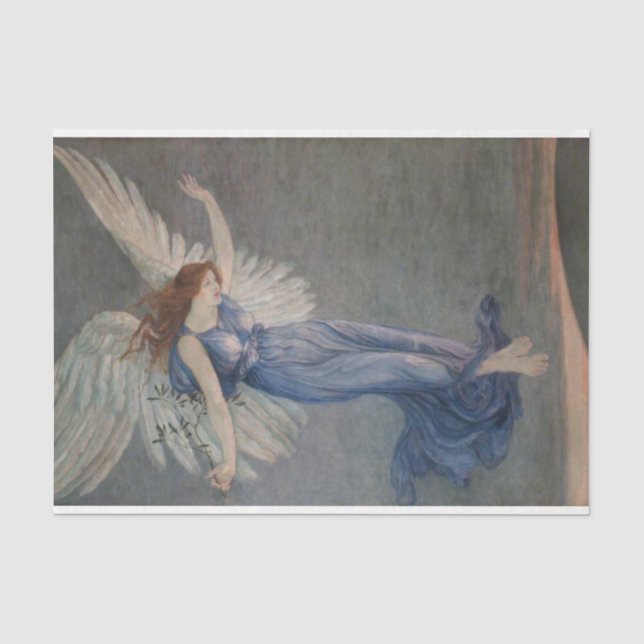 Der Engel des Friedens (von Walter Crane) Seidenpapier (Vorderseite)