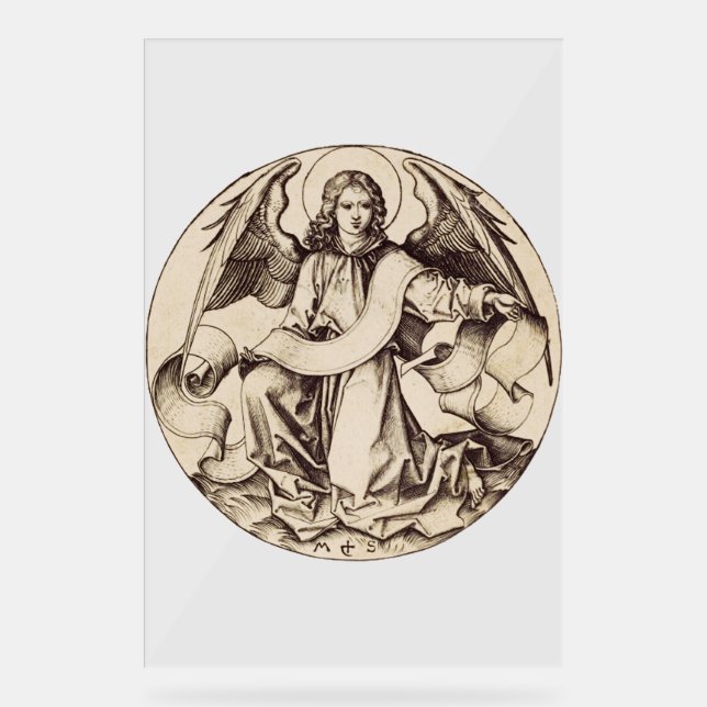 Der Engel des heiligen Matthäus - Kunstsymbol Acrylschild (Vorderseite)