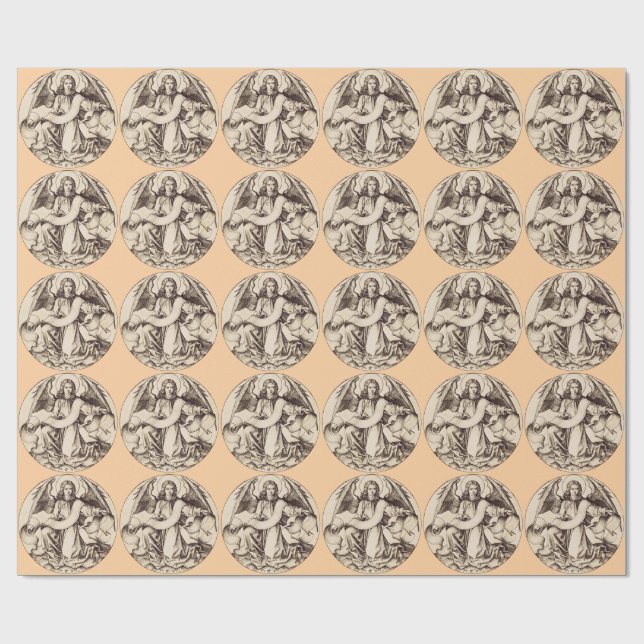 Der Engel des heiligen Matthäus - Kunstsymbol Geschenkpapier (Flach)
