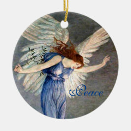 Der Engel des Kranes von Friedensweihnachten Keramik Ornament