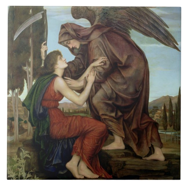 Der Engel des Todes (Mitgefühl am Ende des Lebens) Fliese (Vorderseite)