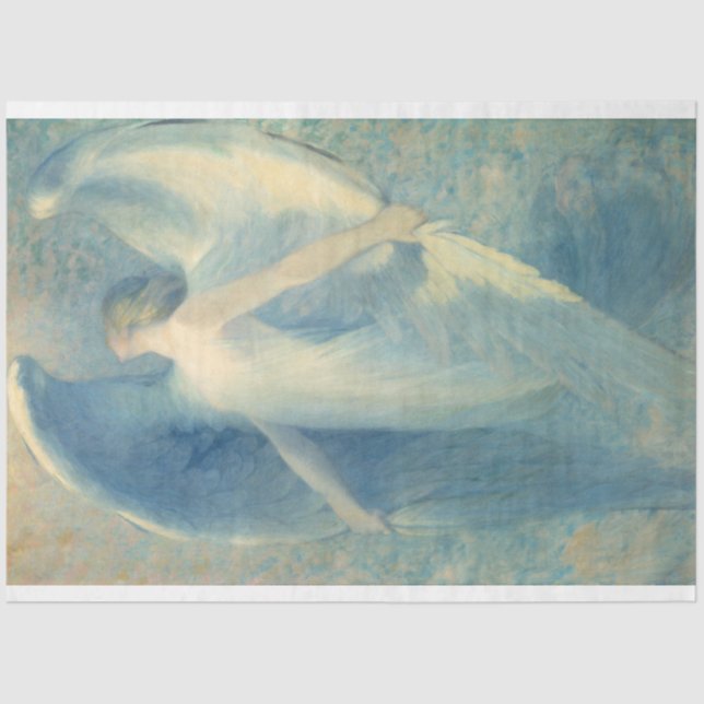 Der Engel Vintag Blue Decoupage Seidenpapier (Vorderseite)