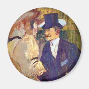 Der Engländer von Toulouse Lautrec, Vintage Art Magnet