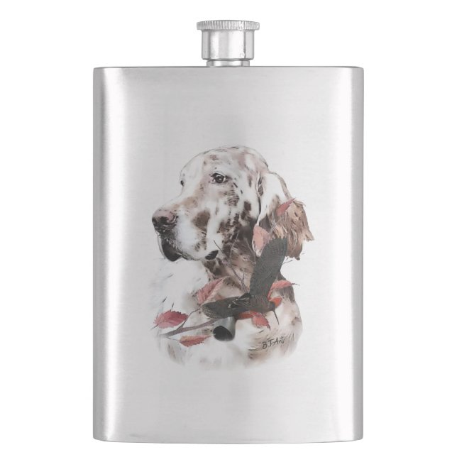 Der englische Setter, Leidensjagd Flachmann (Vorderseite)