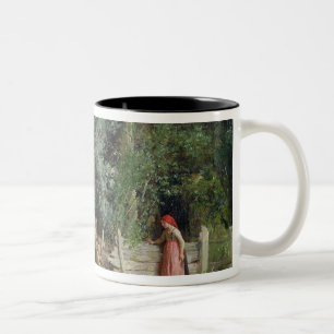Der Enten-Teich Zweifarbige Tasse
