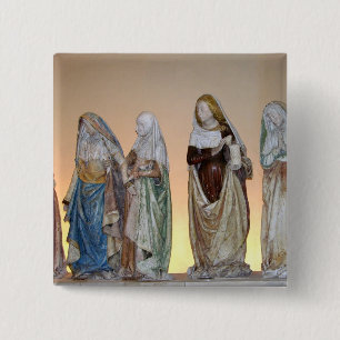 Der Entombment, 1490 (gemalter Stein) (Detail) 3 Button