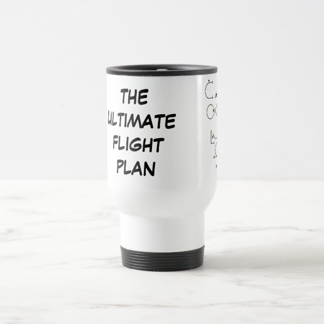 Der entscheidende Flug-Plan Reisebecher (Mittel)