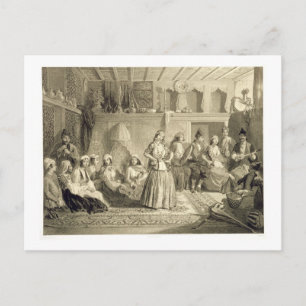 Der Erholung-Saal in der Nähe der Bäder von Shemak Postkarte