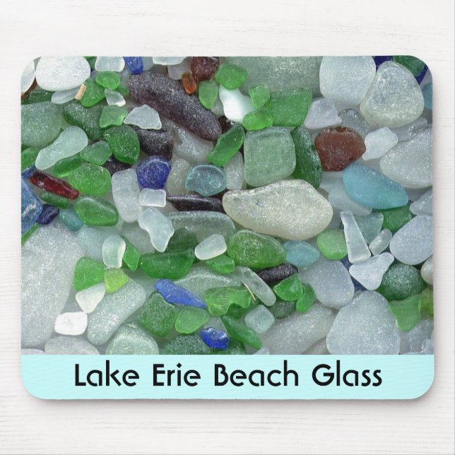 Der Eriesee-Strand-Glas Mousepad (Vorne)
