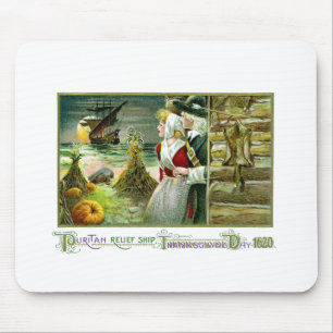 Der Erntedank des Pilgers von 1620 Mousepad