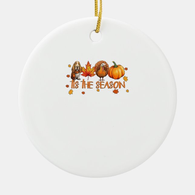 Der Erntedank für den Hundeschlitten der Saison Keramik Ornament (Vorne)