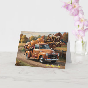 Der Erntedank Harvest Truck Karte