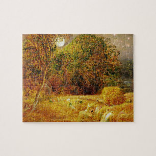 Der Erntemond, 1833 (Öl auf Papier auf Tafel gele