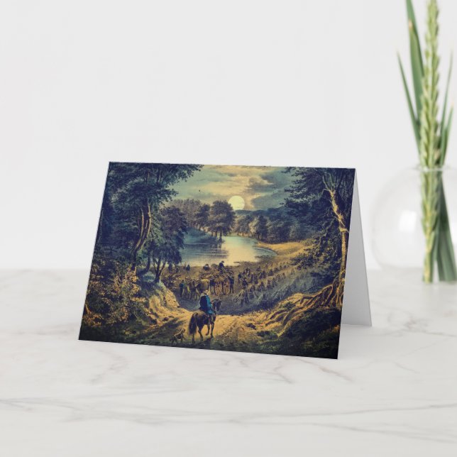 Der Erntemond, Currier & Ives: Leere Karte (Vorderseite)