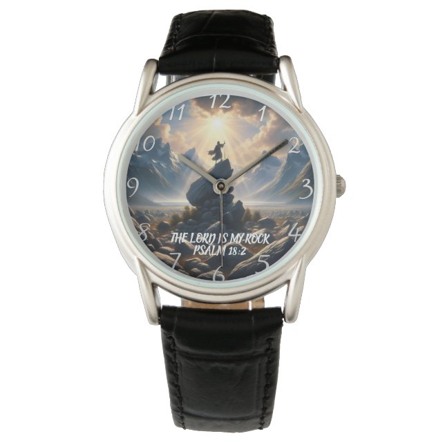 Der Eroberer der Höhen DER HERR ist mein KROCK Armbanduhr (Vorderseite)