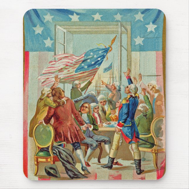 Der erste Amerikanische Unabhängigkeitstag Vintag  Mousepad (Vorne)