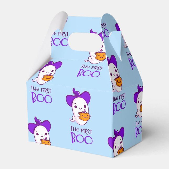 Der erste Boo von Halloween Blue Geschenkschachtel (Rückseite)