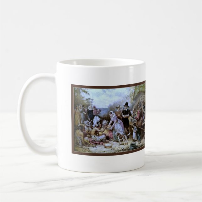 Der erste Erntedank: Jean Louis Ferris Tasse (Links)