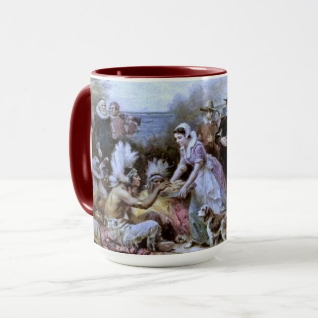 Der erste Erntedank: Jean Louis Ferris Tasse (Vorderseite Links)