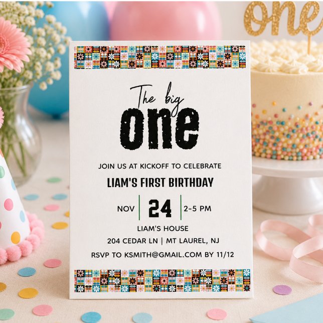 Der erste Geburtstag der BIG Einladung (The BIG One 1st Birthday Invitation)