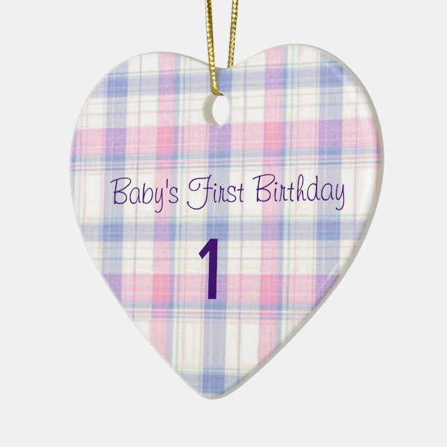 Der erste Geburtstag des Babys Keramikornament (Links)