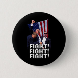 Der erste gepumpte Kampf für Trump Amerika Button