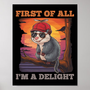 Der erste I39m ist ein schöner Retro Sonnenunterga Poster