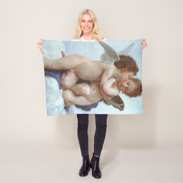 Der erste Kuss, Amor und Psyche, Bouguereau Fleecedecke (Beispiel)