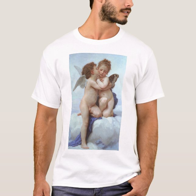 Der erste Kuss, Amor und Psyche, Bouguereau T-Shirt (Vorderseite)