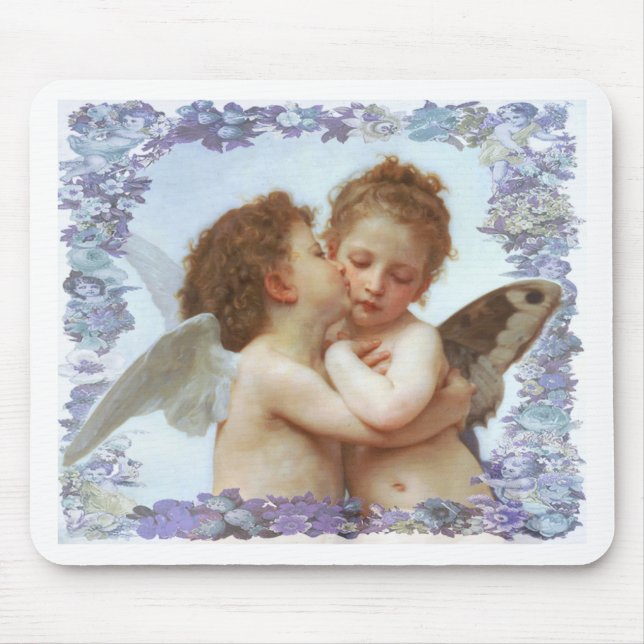 Der ERSTE KUSS, C.1873 William Bourgeau Mousepad (Vorne)