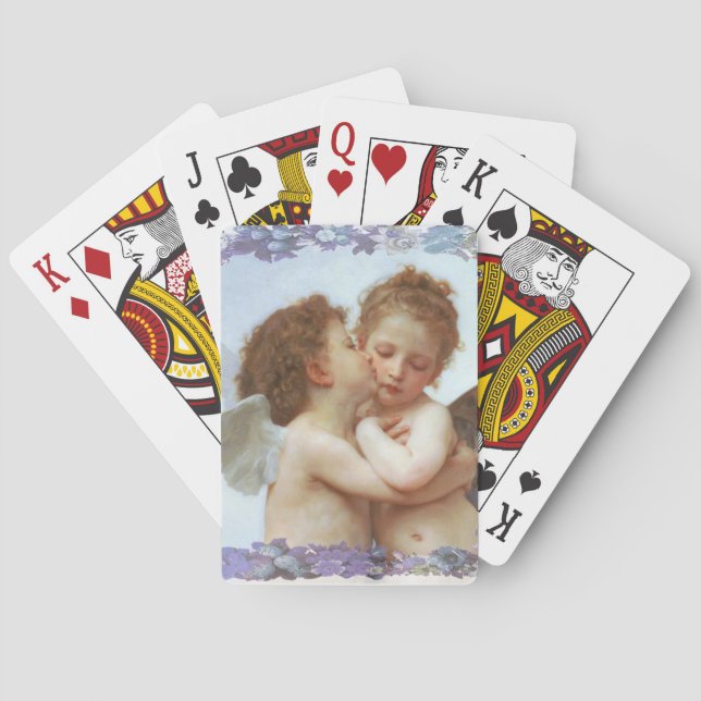 Der ERSTE KUSS, C.1873 William Bourgeau Spielkarten (Rückseite)